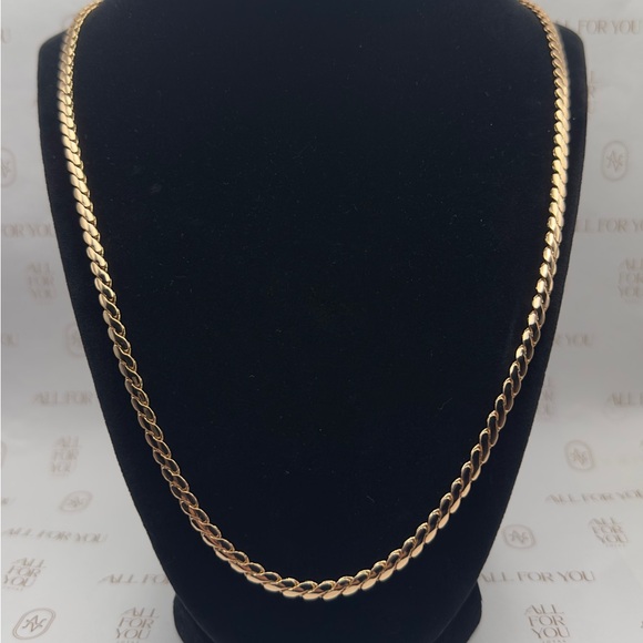 Men’s Gold Filled 24” Thick Chain NecklaceFancy Link Statement Jewelry